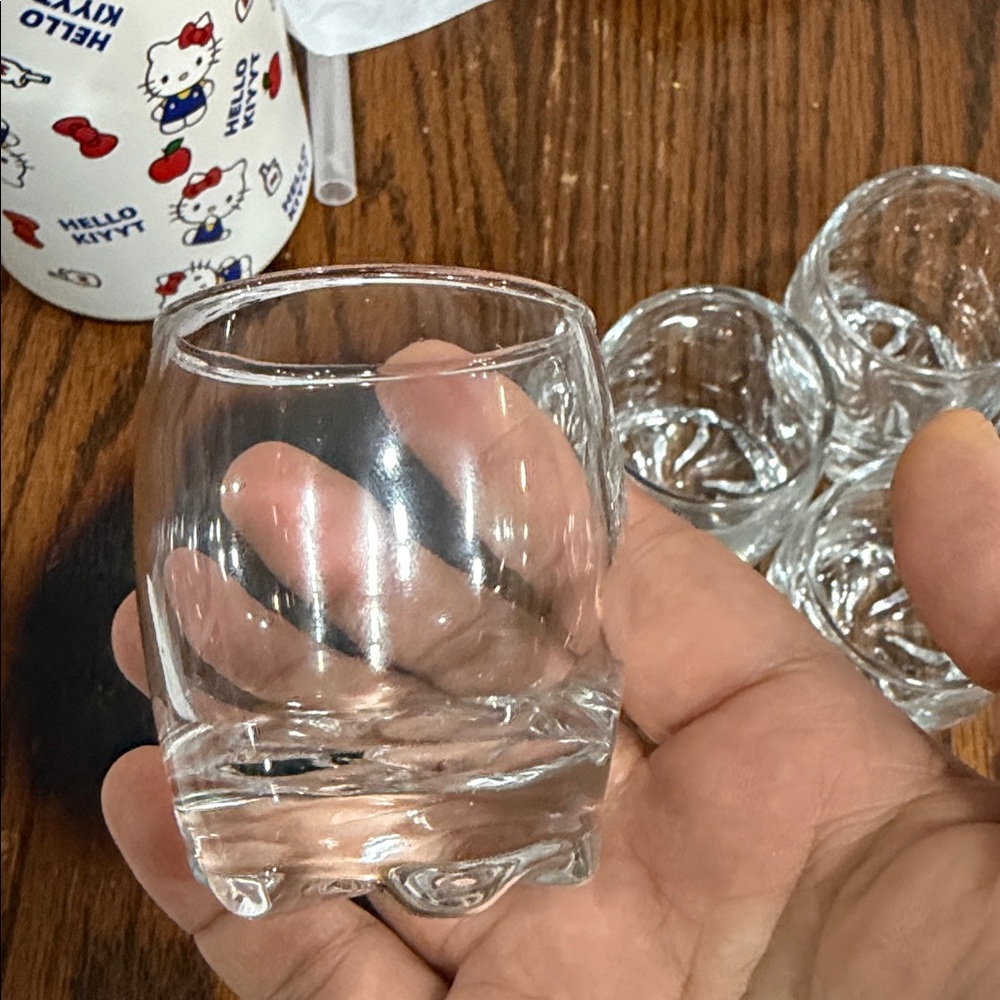 Clear Glass Shot Glass Set X5
